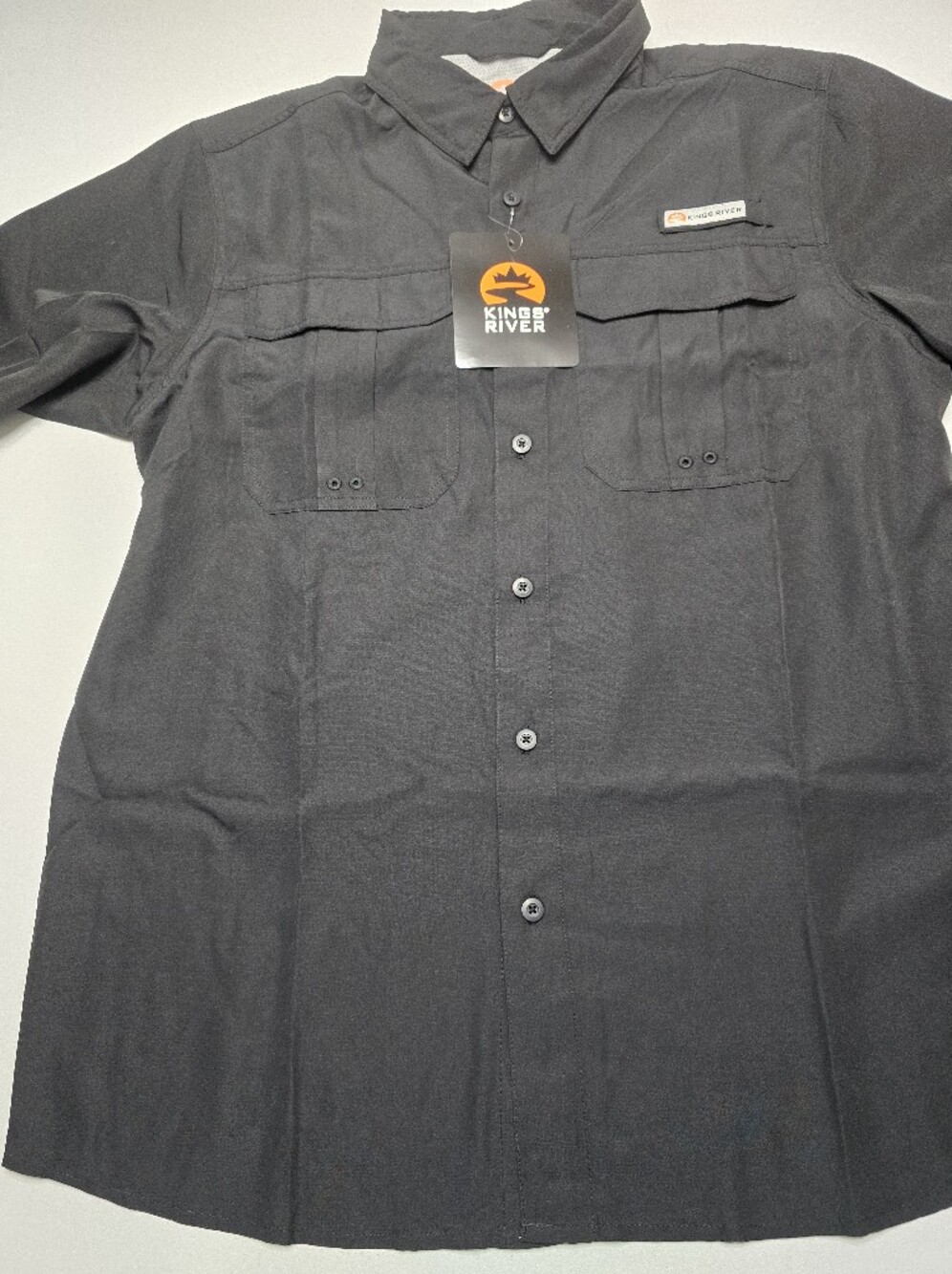 Fishing King's River Shirt Men's Button-Down Shirt - Black Outdoors UVR